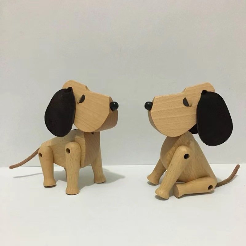 OHJ301☆かわいい 犬 木製 おもちゃ 可愛い ミニチュア 子供 キッズ 彫刻 人形 いぬ 飾り インテリア オブジェ 雑貨 コレクション 置物_画像5