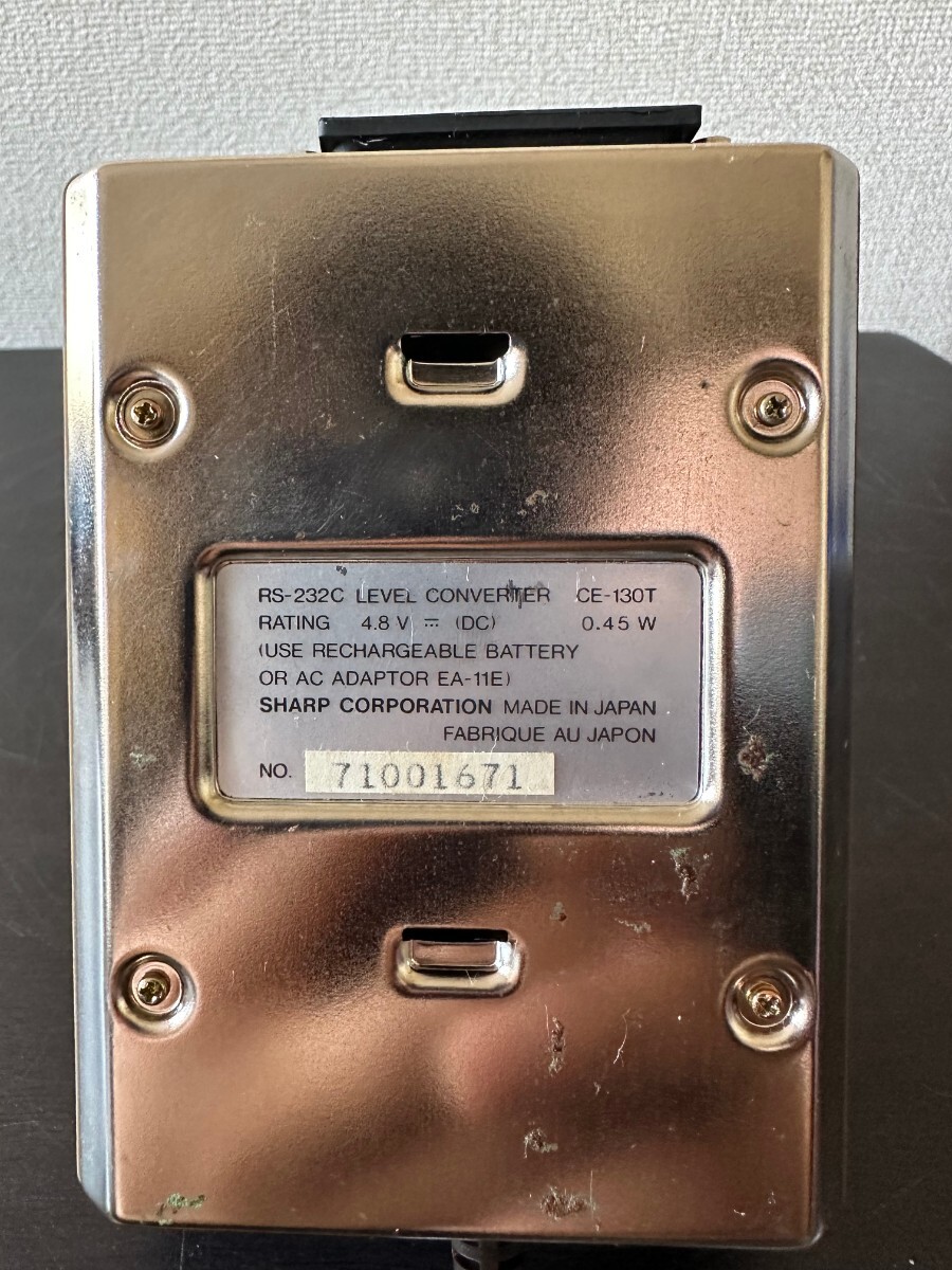 SHARPシャープ  ポケコン用 レベルコンバータCE-130T RS-232C  ※通電のみ確認 コード線有りの画像7
