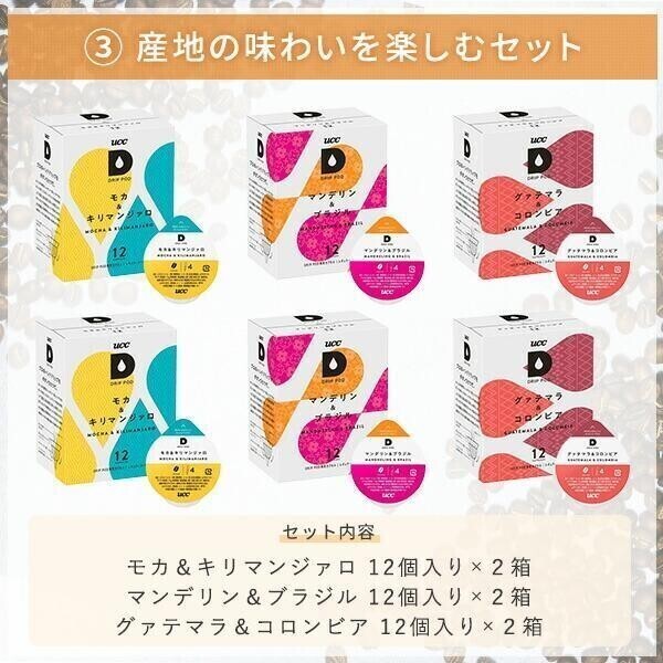 UCC DRIP POD ドリップポッド デイリーカプセル アソートセット12個入×6箱(72杯分) カプセル カプセルコーヒー 専用カプセル 専用 BD890_画像5