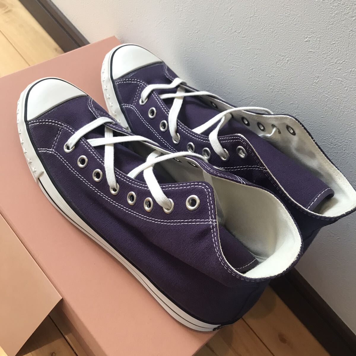 【新品】CONVERSE コンバース アディクトADDICT ハイHIコーチCOACH 9.5 28 紫パープル チャックテイラー_画像2