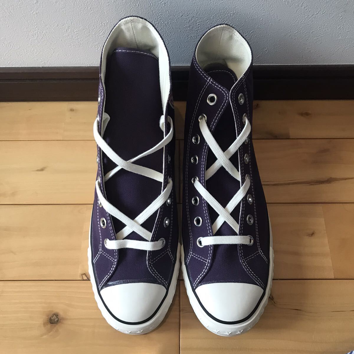 【新品】CONVERSE コンバース アディクトADDICT ハイHIコーチCOACH 9.5 28 紫パープル チャックテイラー_画像6