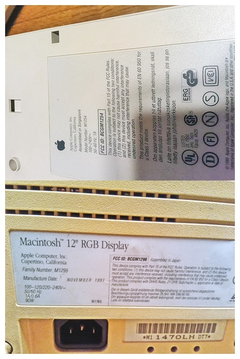訳あり Apple Macintosh LC III モニター キーボード マウス セット HDDなし 通電のみ確認済 マック_画像9