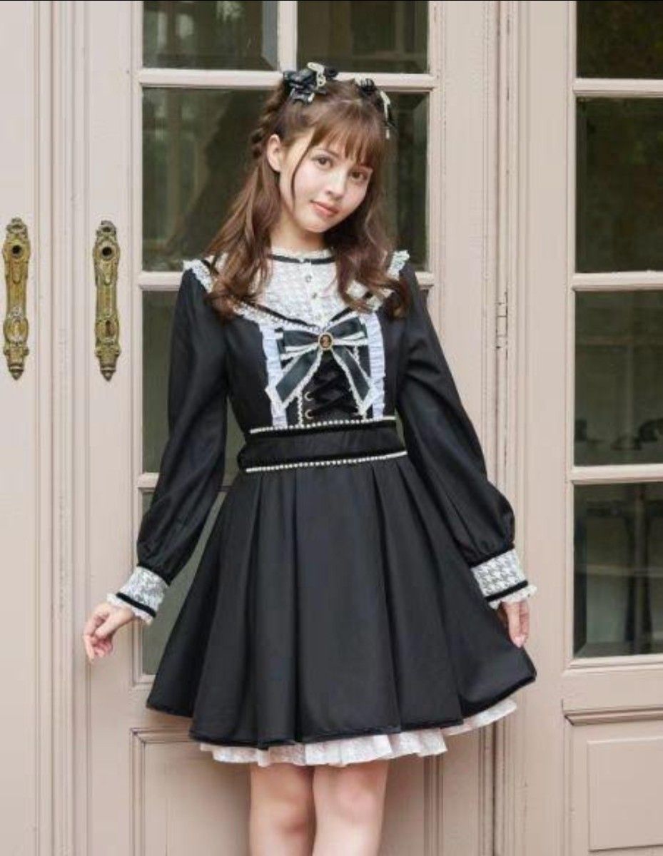 LIZ LISA リズ・リサ ハウンドトゥースチュールセーラー LIZ LISA リズ・リサ ハウンドトゥースチュールセーラー