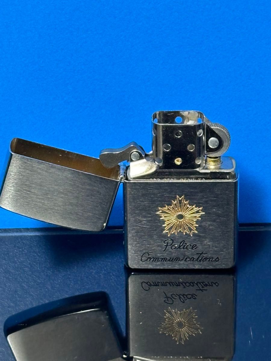 zippo ポリス ヴィンテージ 前面加工 希少モデル  ジッポ USA