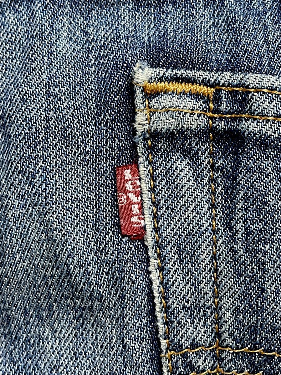 濃紺 Vintage USA製 97年製 90s リーバイス Levi's 501 デニムパンツ ジーンズ ヴィンテージ ボタン裏 553 当時モノ 16_画像4