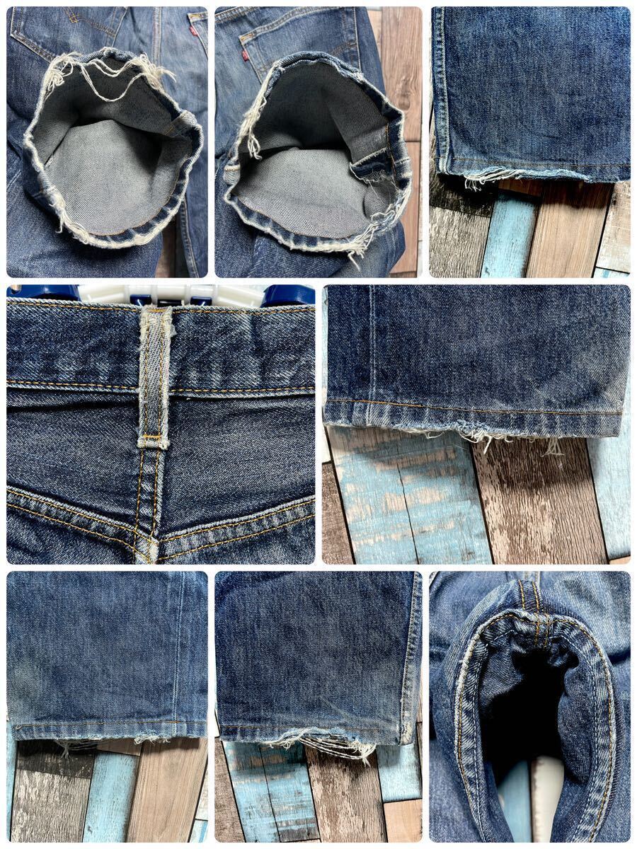 濃紺 Vintage USA製 97年製 90s リーバイス Levi's 501 デニムパンツ ジーンズ ヴィンテージ ボタン裏 553 当時モノ 16_画像8