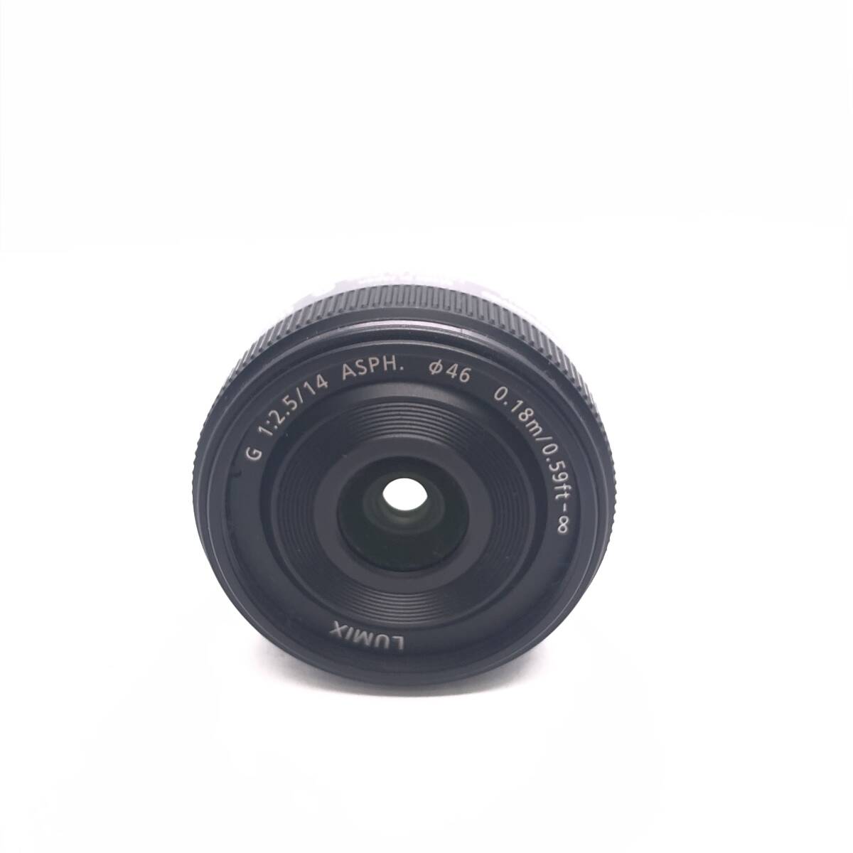 ★ジャンク品★　Panasonic パナソニック LUMIX G 14mm/F2.5 ASPH. H-H014　0.18m/0.59ｆｔ　L155 ♯7500_画像1