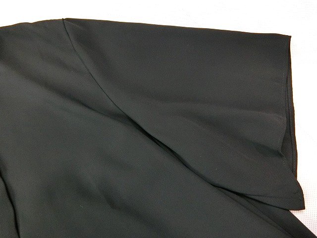 #icb большой размер XL BackSatinAmunzen5 минут рукав la полный дизайн блуза чёрный 19,030 иен #