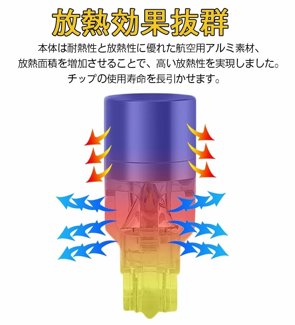 T15 LED バックランプ 爆光T15 T16 led バックランプ 3年保証 キャンセラー内蔵 CANBUS バックランプ 無極性 ホワイト 後退灯 2個セット_画像4