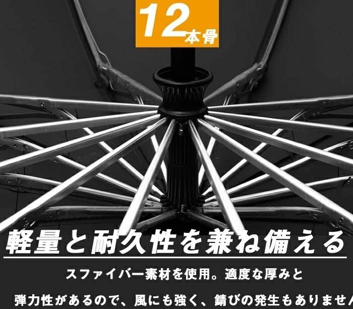 雨晴兼用傘折りたたみ傘 傘 ウォーターフロントLEDライト三つ折折りたたみ傘 自動開閉紫外線防止 晴雨兼用傘 ☆グリーン_画像5