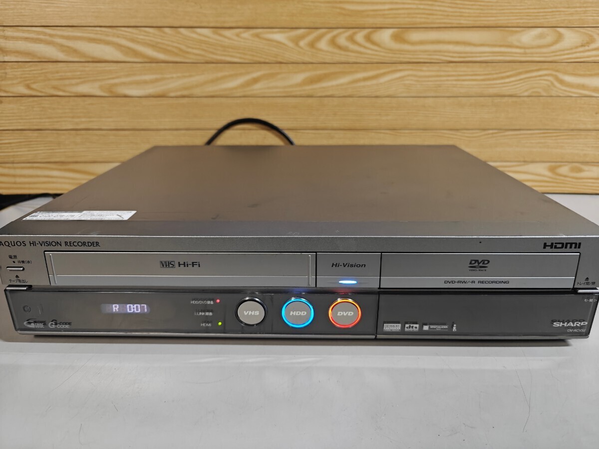 【 動作保証】 SHARP 「DV-ACV32」 VHS一体型ビデオデッキ、DVDレコーダー、ダビング10 【メンテナンス済み】2006年製（6272）_画像5