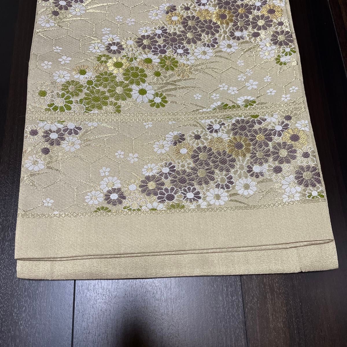 袋帯☆刺繍 花柄 小花 古典柄 金糸