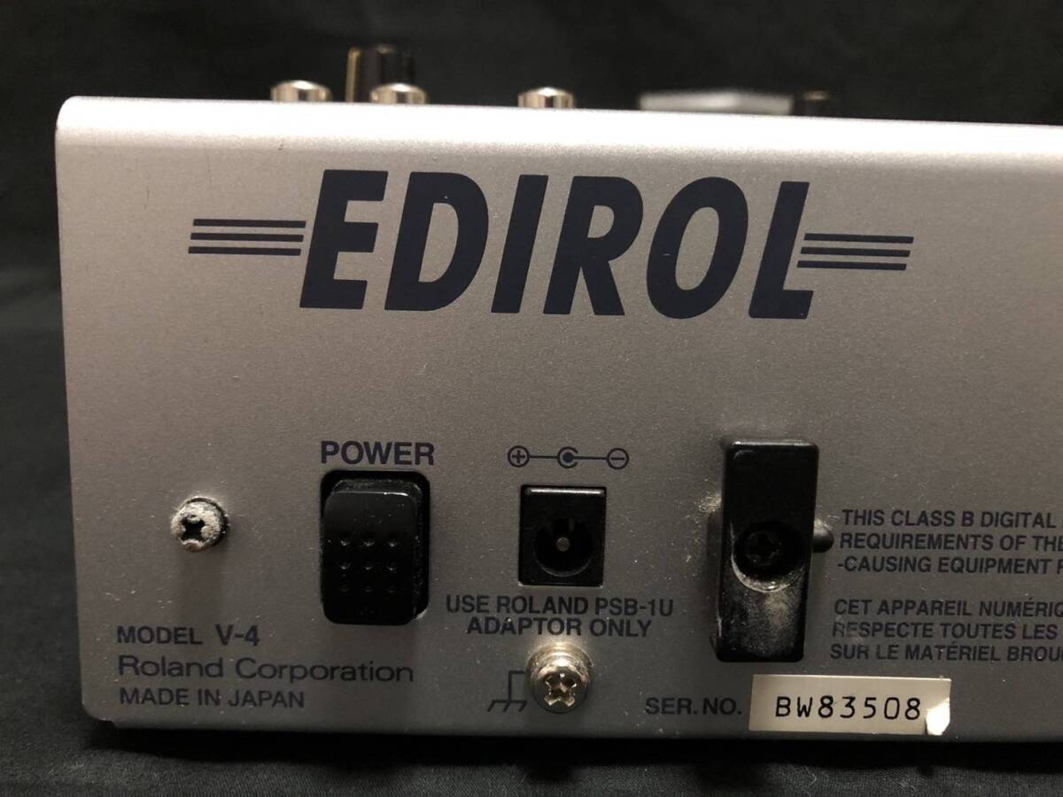 0Roland Roland EDIROL V-4 4-CHANNEL VIDEOMIXER video mixer power cord attaching electrification verification OK exclusive use adaptor attaching 