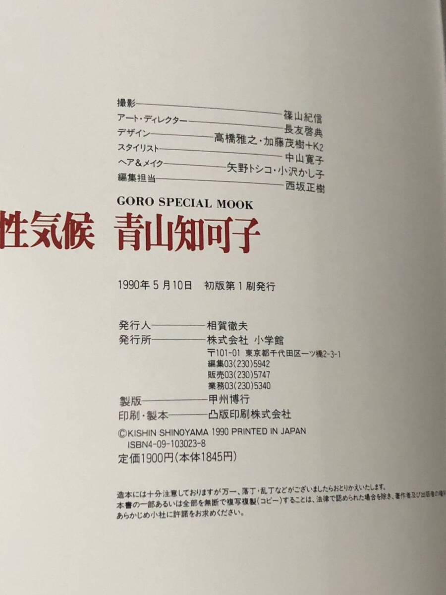 ○青山知可子 写真集/熱帯性気候◆小学館 初版1990年発行 篠山紀信の画像9