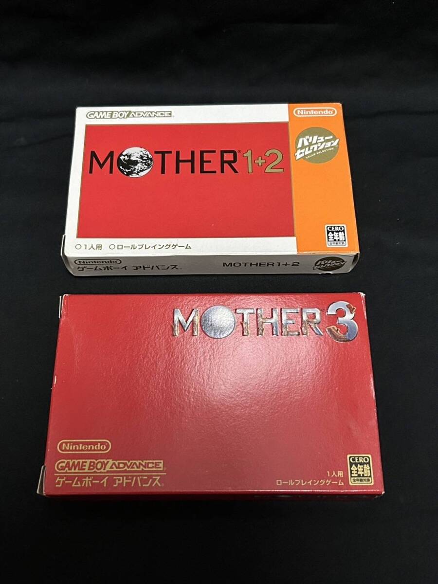 ○美品【GBA】MOTHER（1＋2&3） マザー NINTENDO 任天堂 箱‐取説‐別紙あり ゲームボーイ アドバンス レア レトロ_画像1