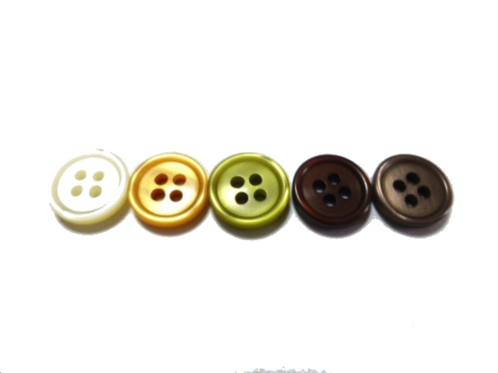 約10mm 20個入り プレ－ン 貝ボタン風 ブラウン色系 表4穴 ポリエステル ボタン シャツ ブラウス 手芸用品 pr026_画像4