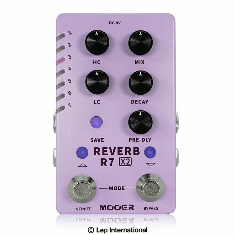 最落無し! Mooer　R7 X2 REVERB　/ a45132　14タイプのハイクオリティステレオリバーブ！リバーブごとにプリセット保存可能！　1円_画像1