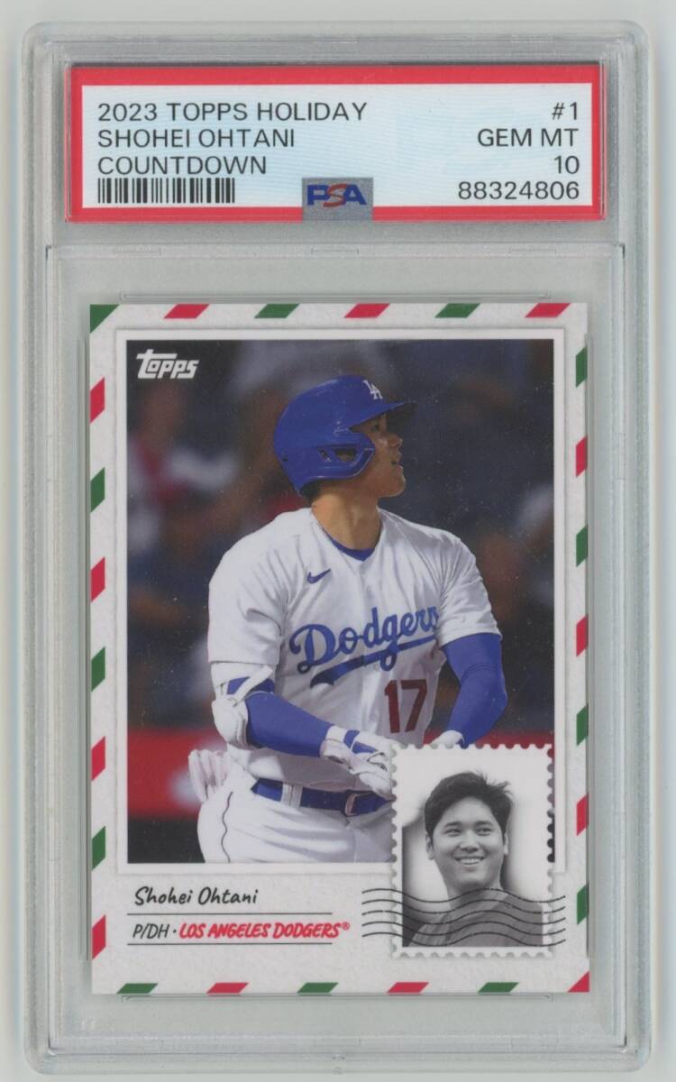 【PSA10 GEM MINT】大谷翔平 2023 Topps Holiday Countdown #1 Dodgers ドジャース 日本ハムファイターズ_画像1