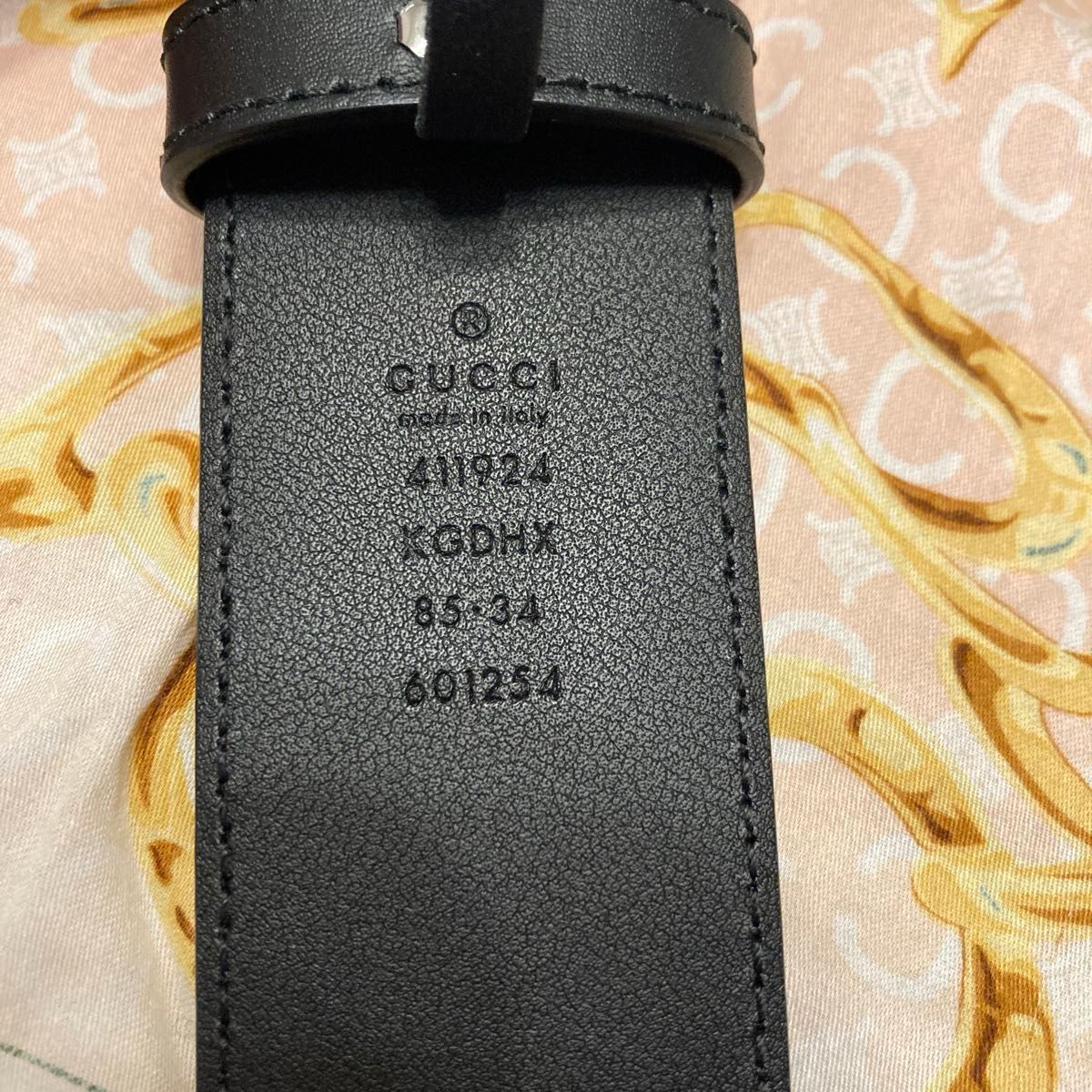 GUCCI グッチ ベルト バックル　モノグラム　箱&巾着袋付き