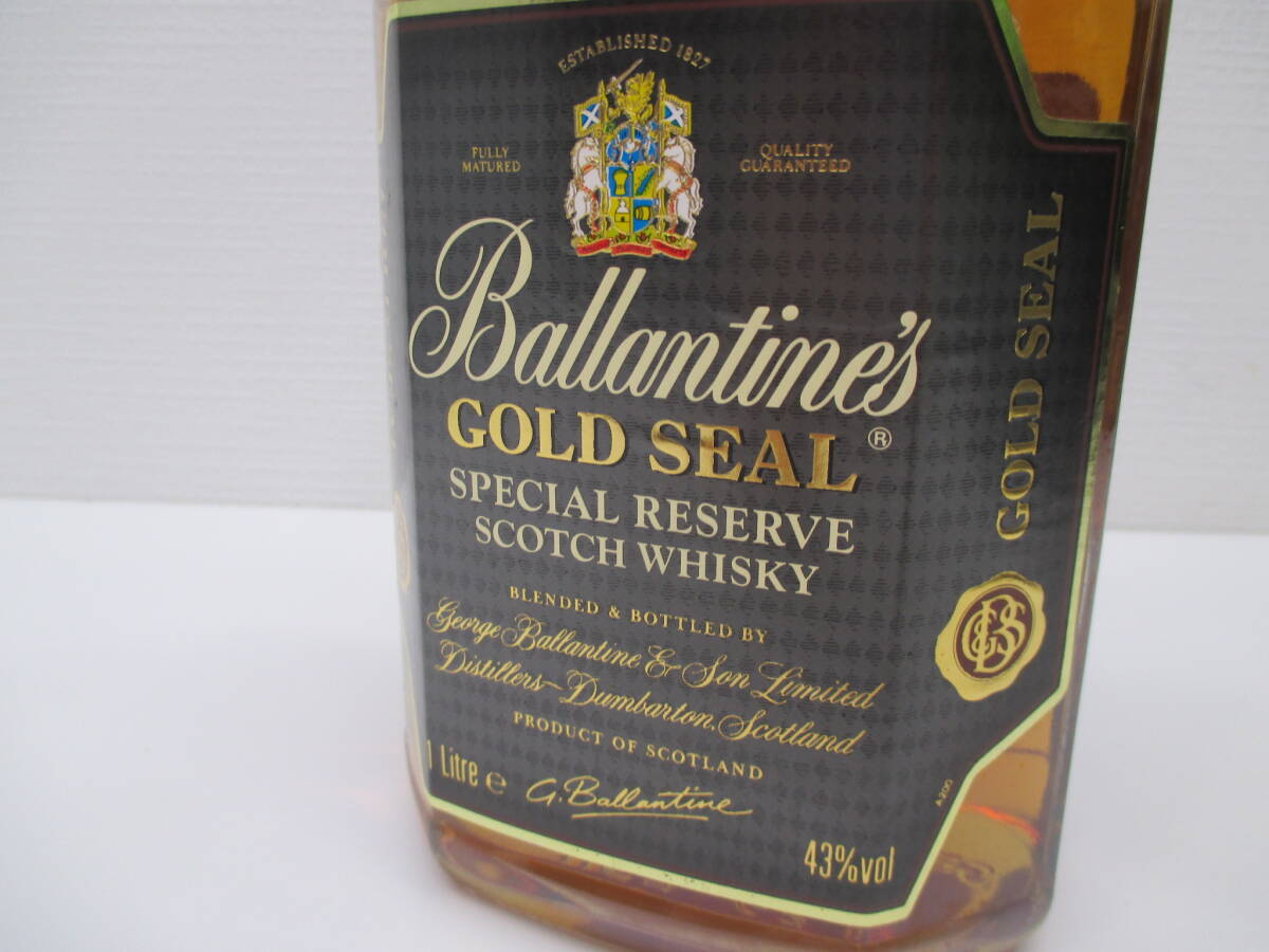 2774 酒祭 洋酒祭 Ballantine GOLD SEAL バランタイン12年 ゴールドシール 1000ml 43％ 未開栓 スコッチウイスキー 古酒 _画像5