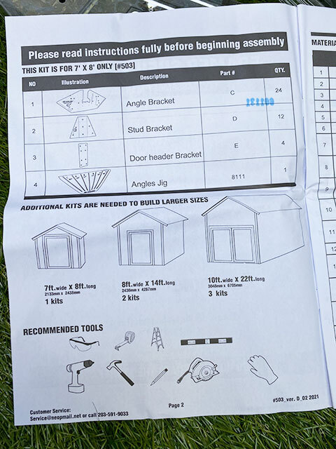 自分で作るガレージ小屋DIYキット　イージービルダー　シェッドキット　（ピークスタイル）　EZ　BUILDER　※材木は別売_画像8