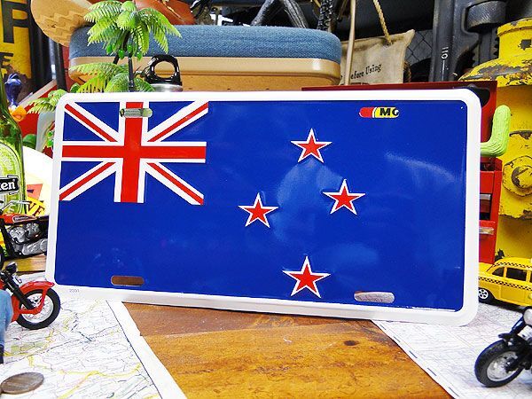 世界の国旗　ライセンスプレート　（ニュージーランド）　アメリカ雑貨　アメリカン雑貨な雑貨屋さん　小物　ショップ_画像1