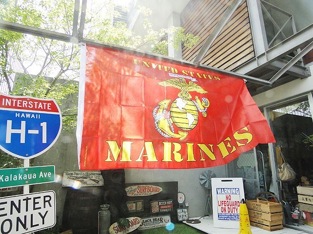 U.S. marine military flag ( big Logo / red ) # America miscellaneous goods american miscellaneous goods military garage goods man front flag 