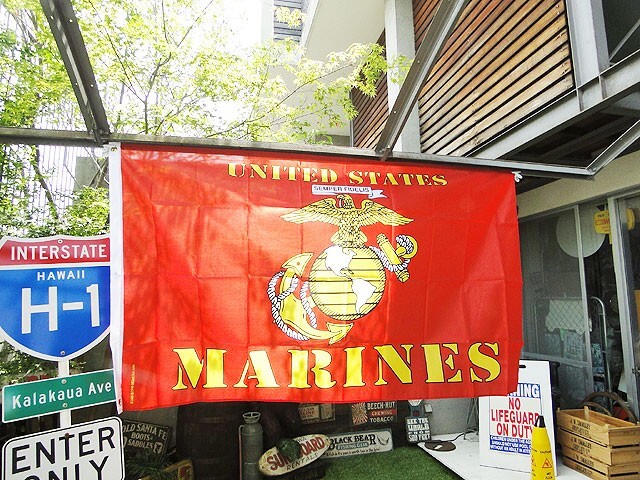 U.S. marine military flag ( big Logo / red ) # America miscellaneous goods american miscellaneous goods military garage goods man front flag 