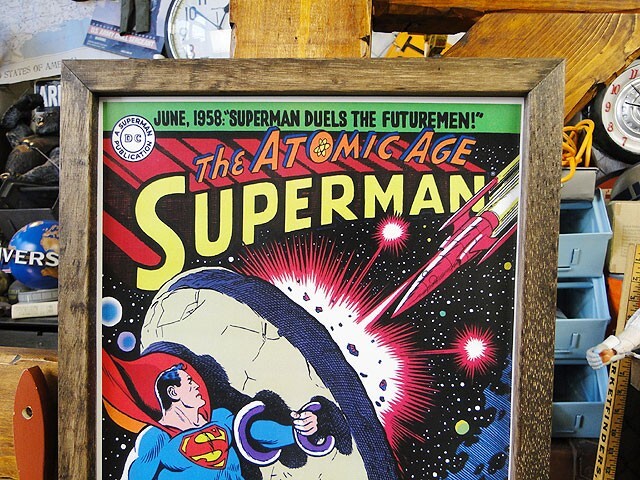 ポスターフレーム　（スーパーマン/1958年コミック）　アメリカ雑貨　アメリカン雑貨_画像2