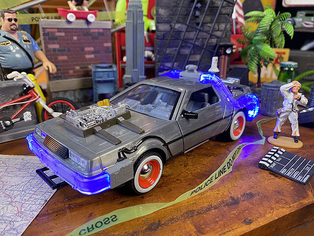 Jada movie back *tu* The * Future part 3 shines tero Lien die-cast minicar 1/24 scale (LED light installing ) #