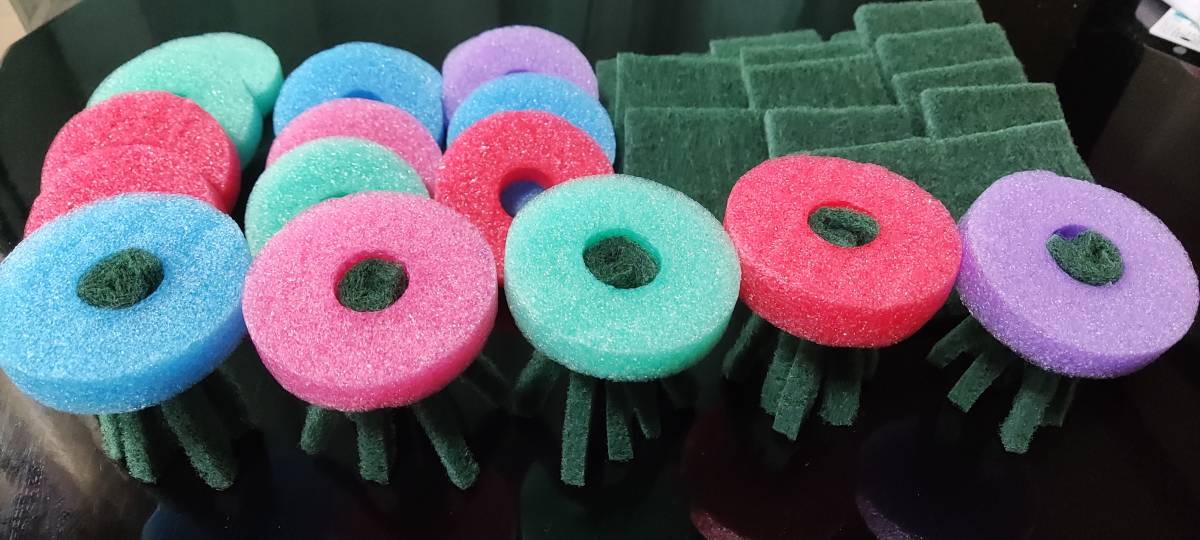 メダカの産卵床　4０個セット　６本足　A