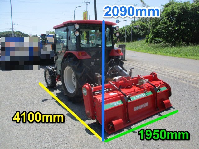 茨城 三菱 トラクター GO340H 倍速 1080時間 自動水平 34馬力 耕うん幅1800mm パワステ キャビン 4WD 正逆転 中古 ノキログ ■2124050701_画像2