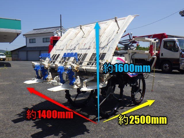 岡山◆イセキ 田植機 PM40-HDC 田植え機 最大5.8馬力 4条植え 植付 セル式 稲 米 田んぼ 乗用 ロータリー 中古 ■ 3224050902_画像2