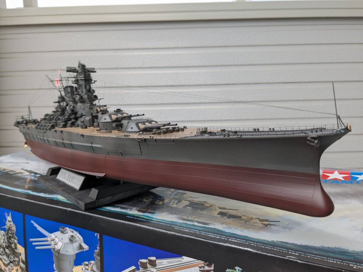 完成品　１/３５０タミヤ新盤　旧日本帝国海軍　弩級戦艦　大和沖縄特攻戦_画像8