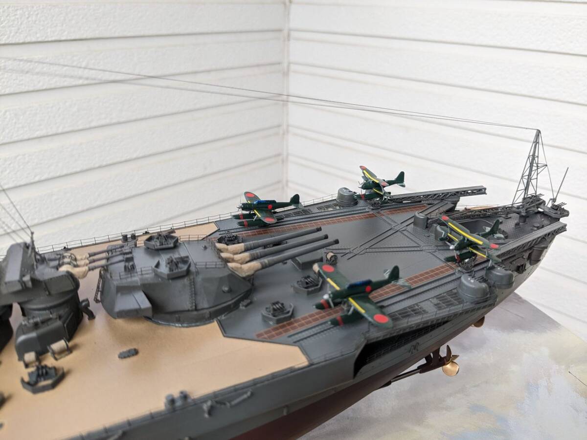 完成品　１/３５０タミヤ新盤　旧日本帝国海軍　弩級戦艦　大和沖縄特攻戦_画像3