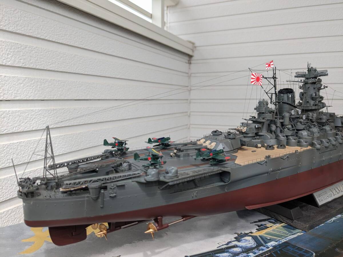 完成品　１/３５０タミヤ新盤　旧日本帝国海軍　弩級戦艦　大和沖縄特攻戦_画像5
