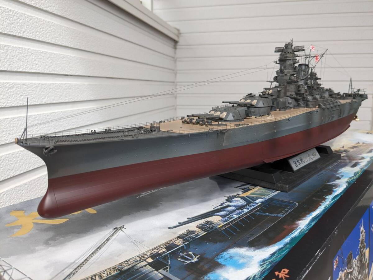 完成品　１/３５０タミヤ新盤　旧日本帝国海軍　弩級戦艦　大和沖縄特攻戦_画像6