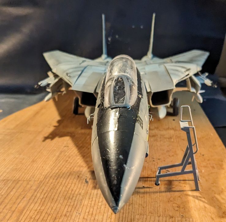  final product 1/32 Tamiya jenelaru electric F-14B rice navy empty . Constellation futoshi flat ...