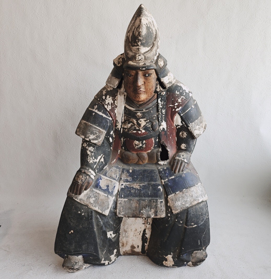 蔵出 骨董 武者 侍 武士 土人形 紙人形 詳細不明 当時物 古い 蔵出 骨董 武者 侍 武士 土人形 紙人形 詳細不明 当時物 古い