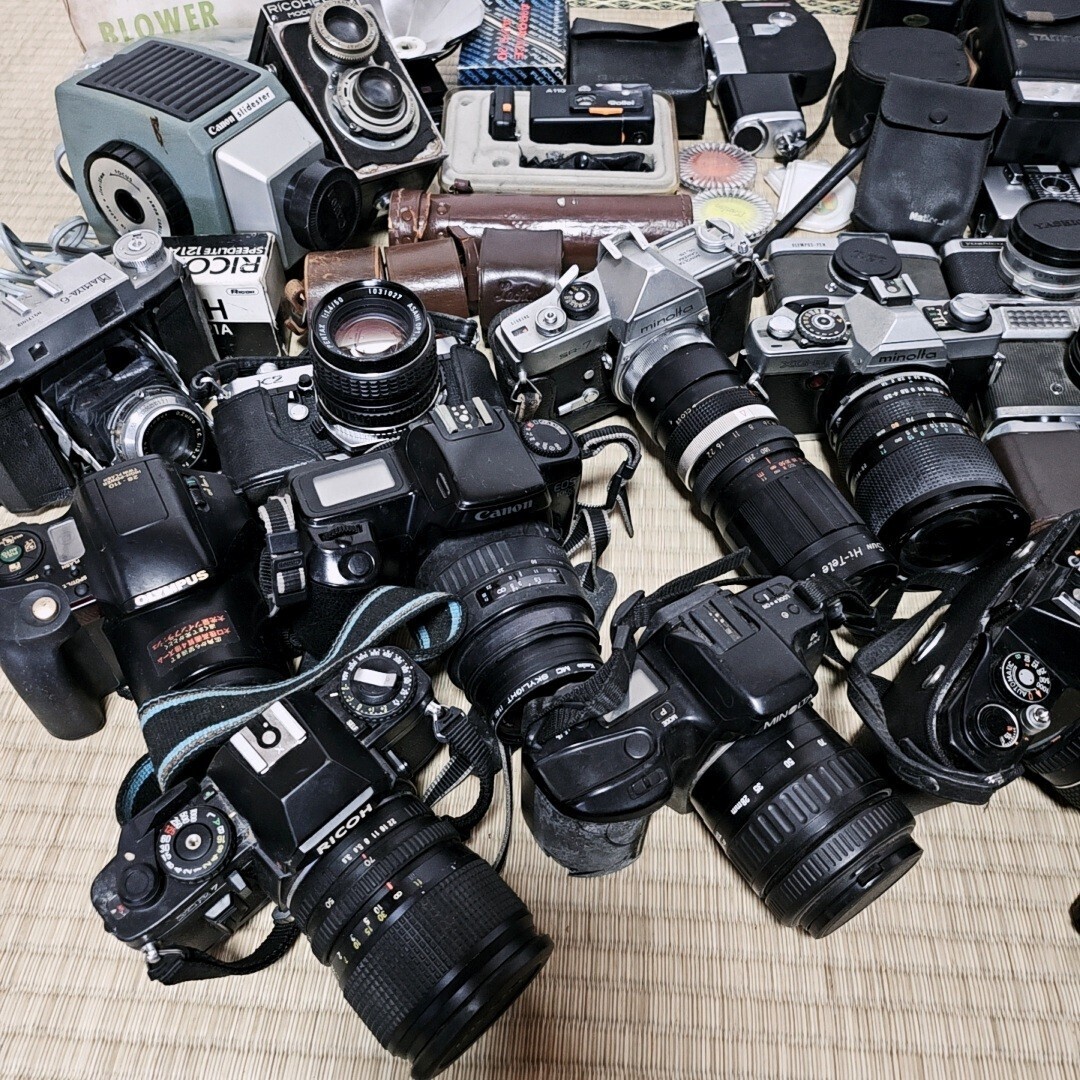カメラ フィルムカメラ 一眼レフカメラ ポラロイド レンズ Canon MINOLTA RICOH Nikon等 大量 まとめて カメラ用品_画像5