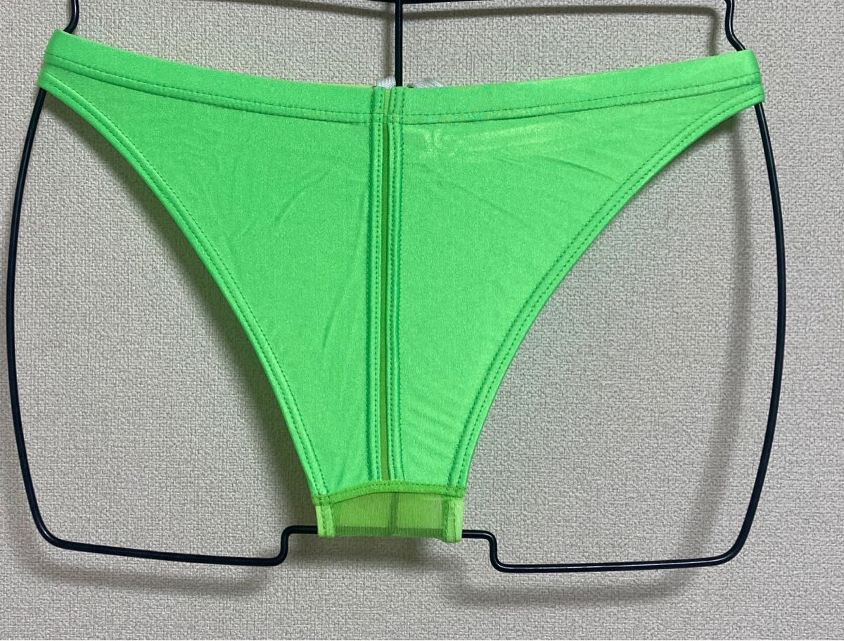 フロントシアー競泳パンツ　蛍光グリーン　MLサイズ