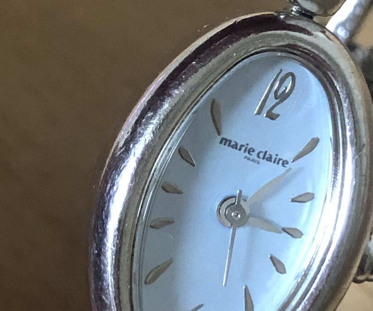 308-0357 marie claire マリクレール　レディース腕時計　金属ベルト　クオーツ　RPB0-00 電池切れ　動作未確認_画像9