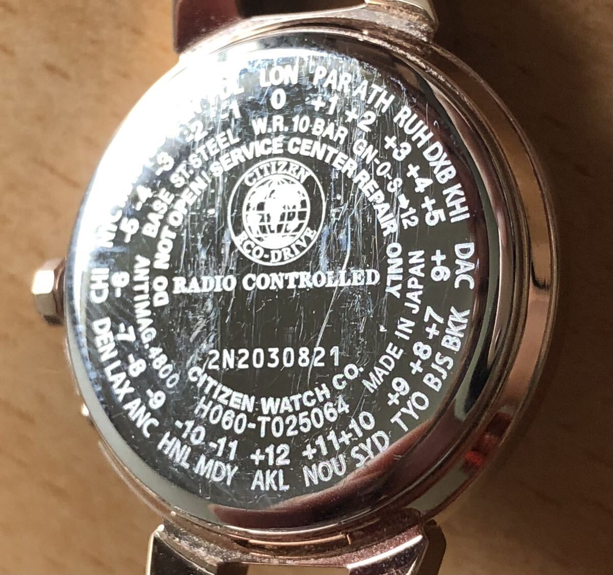 306-0203 CITIZEN シチズン XC クロスシー　レディース腕時計　金属ベルト　電波ソーラー　H060-T025064 動作確認済み_画像6