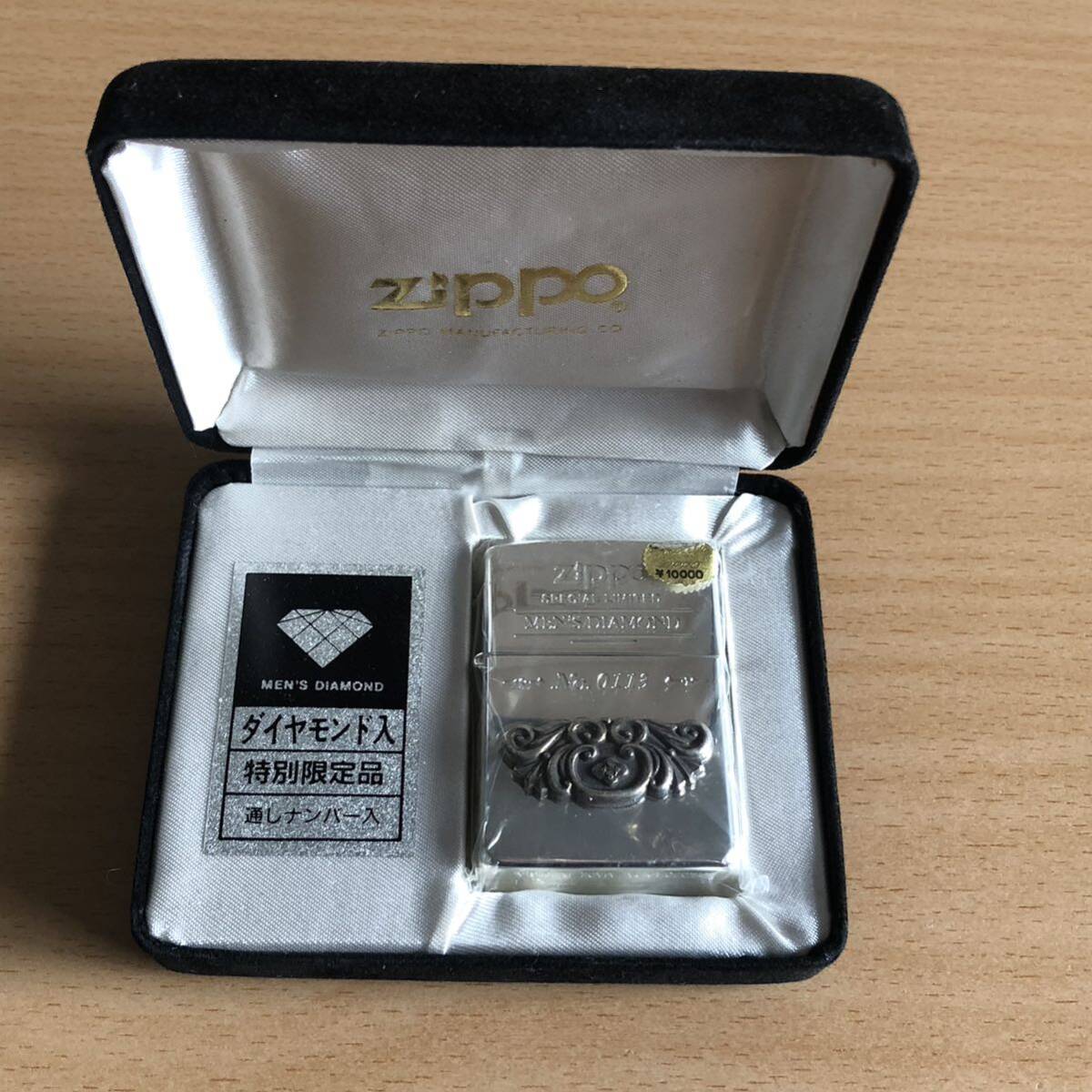 305-0952 ZIPPO ジッポ ジッポー ライター MEN'S DIAMOND ダイヤモンド入り_画像1