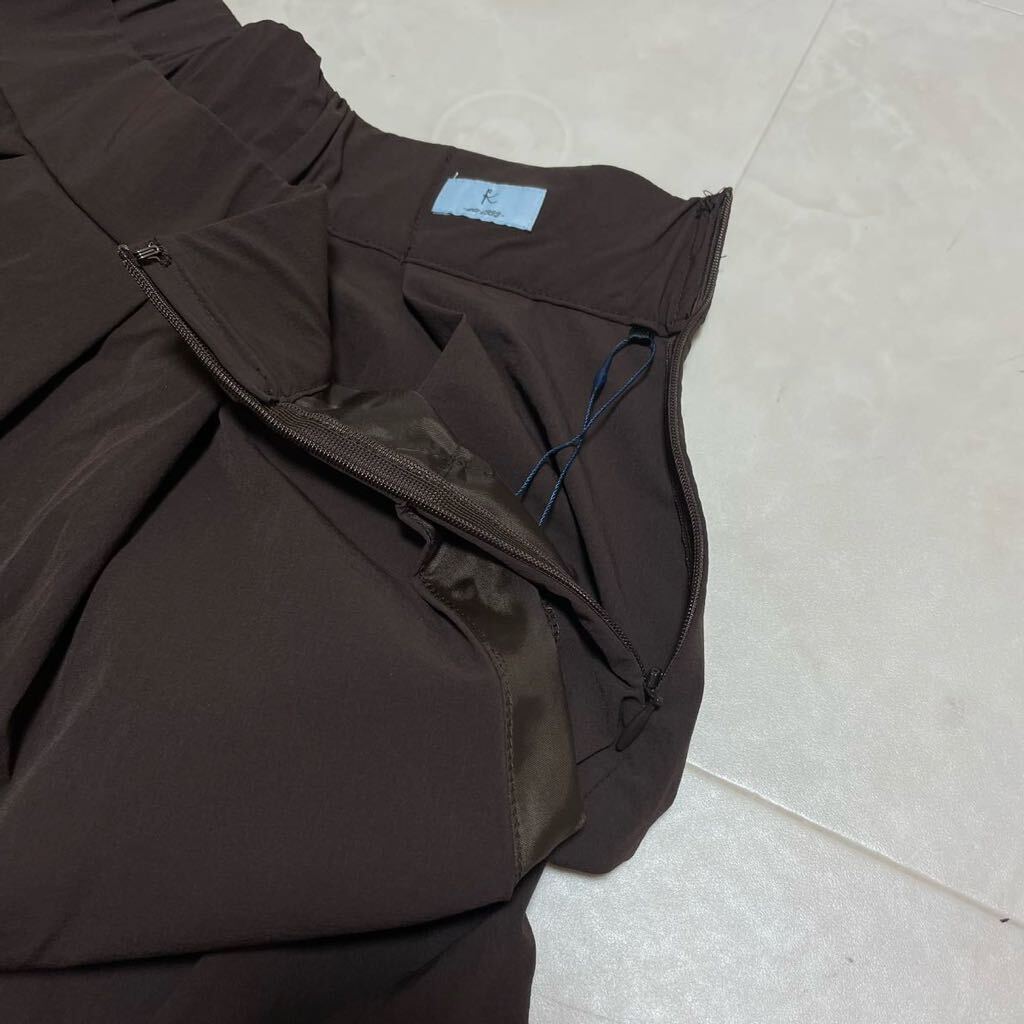 [ tag attaching / regular price ¥16060-] Kumikyoku kumikyoku nylon wide pants Brown lady's size inscription 6 XL corresponding *15