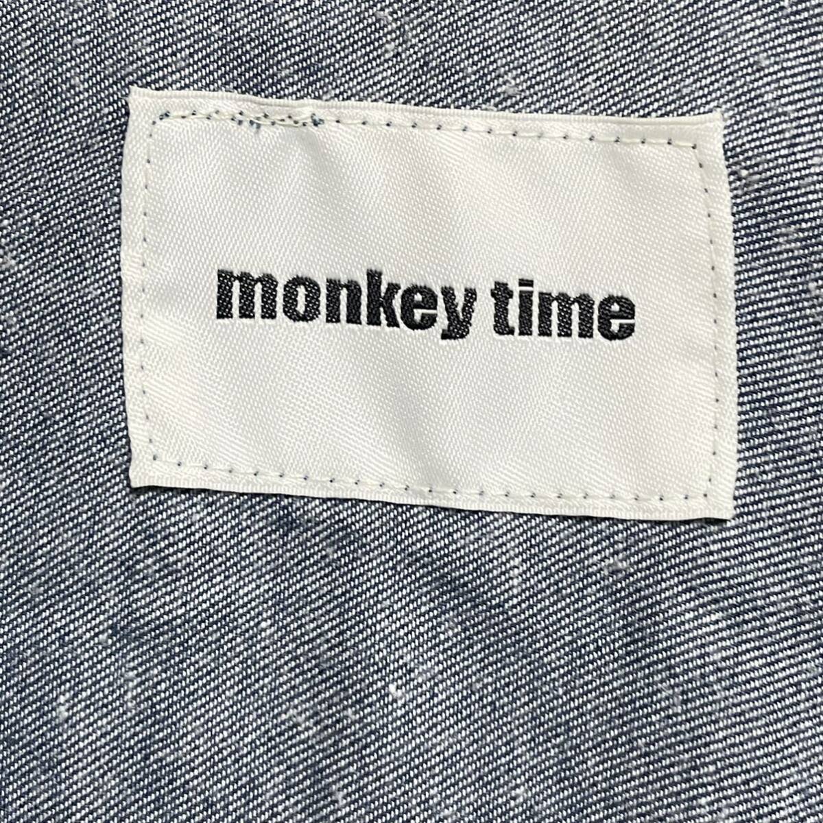 Monkey time UNITED ARROWS モンキータイム ユナイテッドアローズ ダンガリーシャツ 長袖シャツ インディゴブルー メンズ サイズS ＊23_画像4