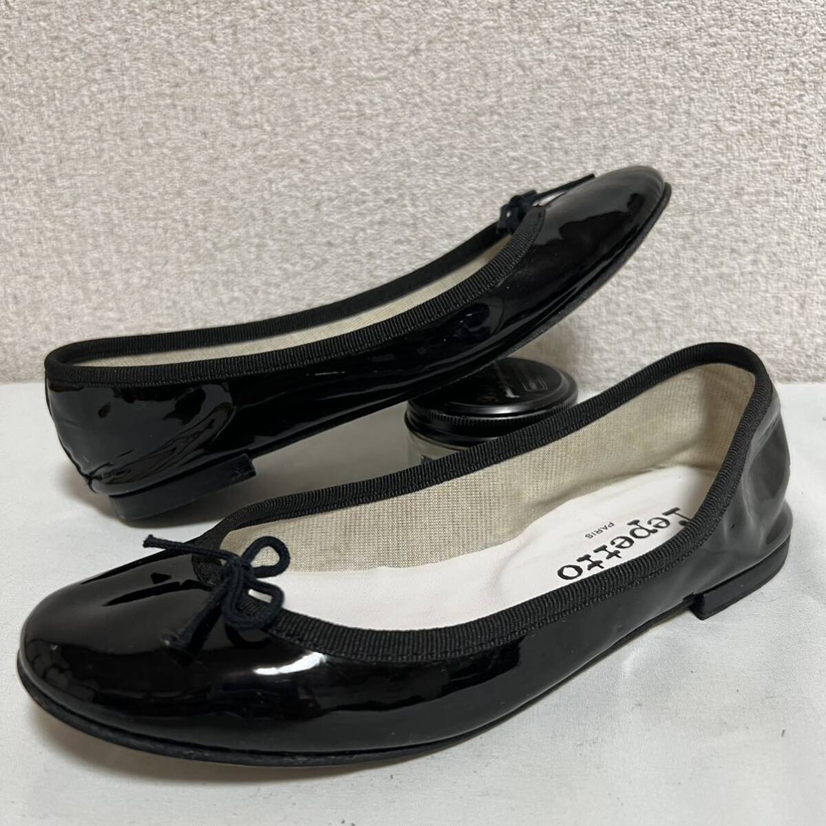 美品　repetto レペット エナメル　パンプス バレエシューズ サイズ35 22cm相応　黒　ブラック＊62_画像8