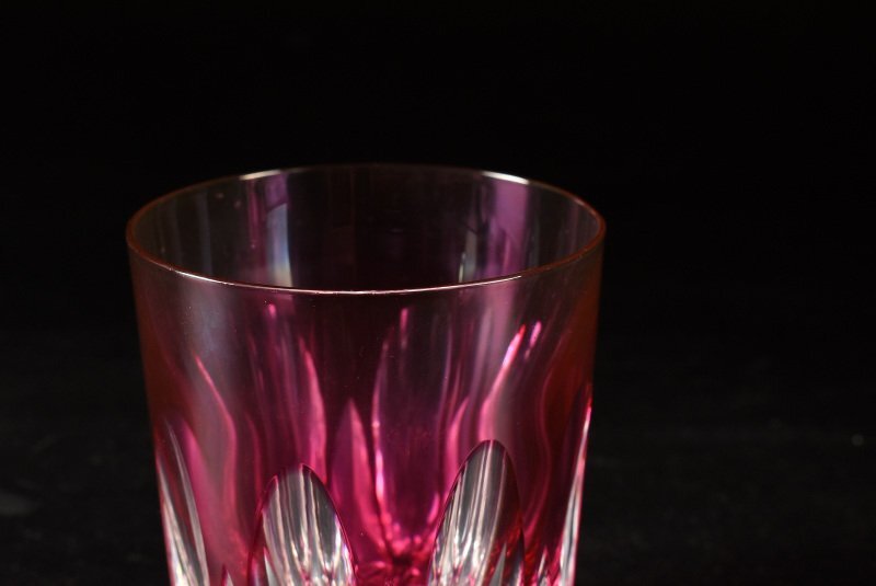 【蔵A2395d】HOYA　ホヤクリスタル　色被せ切子　最高級ロックグラス　rystal glass Tumblr Collection　箱付_画像5