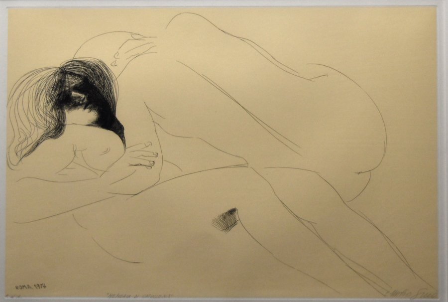 【蔵A3484a】エミリオ・グレコ　銅版画　裸婦　1974_画像2