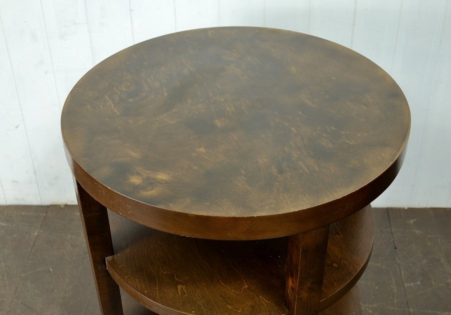 【蔵c7191】木製　無垢　丸テーブル　カフェテーブル　花台_画像2
